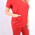 Scrub Gola Redonda Feminino - Vermelho - RS Têxtil