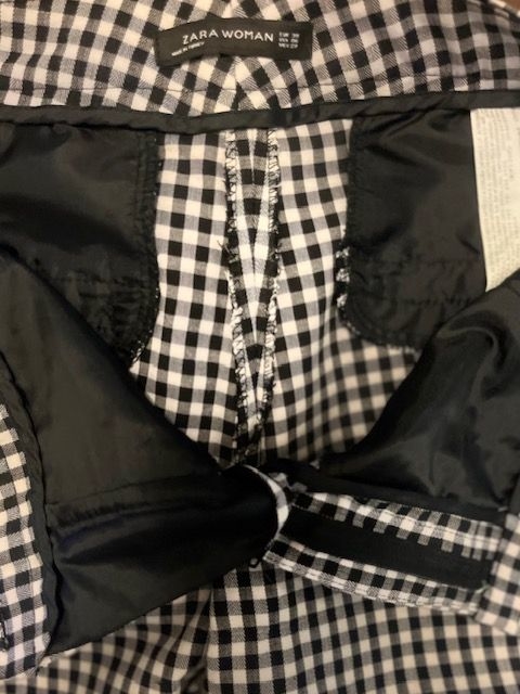 Calça xadrez on sale zara