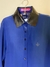 Camisa Azul Dudalina Detalhe em Couro na internet