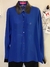 Camisa Azul Dudalina Detalhe em Couro - Miscoleto
