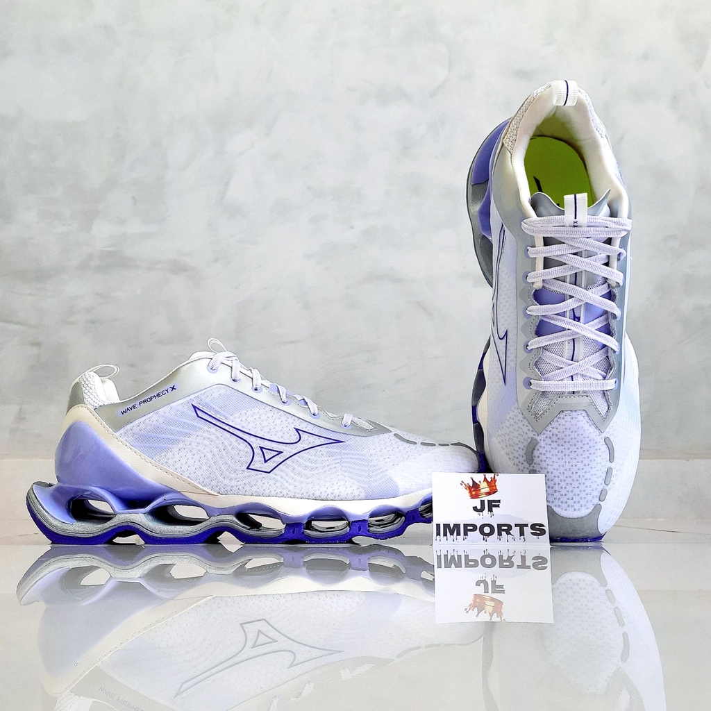 Mizuno Prophecy X Branco c/ Roxo - JF Imports