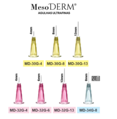 AGULHA MESODERM MD 32G X 6,00MM - CX 100 UND. - Class Doctor Produtos para Saúde