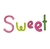 Patch Termocolante Sweet com letras separadas - 5,8 x 13,2 cm