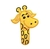 Patch Termocolante Girafa Feliz com feltro - 10,5 x 7,6 cm