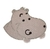 Patch Termocolante Hipopótamo Cinza com feltro - 8,3 x 10,0 cm