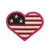 Patch Termocolante Coração Americano USA - 4,1 x 5,1 cm