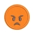 Patch Termocolante Emoji Bravo Laranja - 5,7 x 5,7 cm