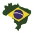 Patch Termocolante Mapa do Brasil Território - 6,1 x 6,0 cm