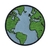 Patch Termocolante Mapa Mundo Terra - 6,6 x 6,6cm