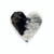 Patch Termocolante Coração Paetê que Vira Prata e Preto - 8,0 x 8,0 cm