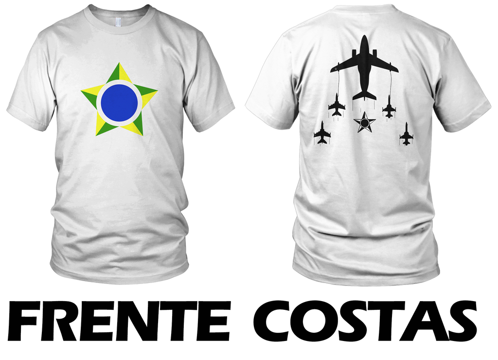 Camiseta Insígnia E Aviões Da Força Aérea Em Formação Frente E