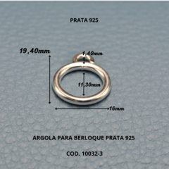 Argola para Berloque Prata 925 cód. 10032-3