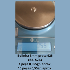 Bolinha Prata 3mm cód. 5273 - comprar online