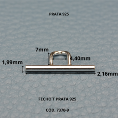 Fecho T Prata 925 cód: 7370-9