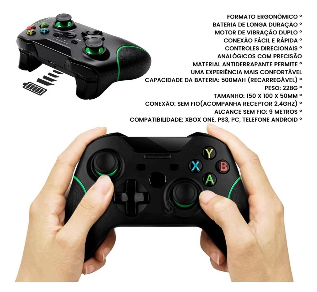 Controle Vídeo Game Xbox One Joystick Sem Fio Pc Computador - TENDMIX  COMÉRCIO ONLINE