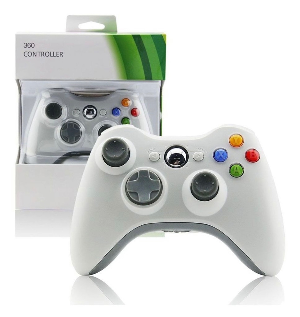 2.4g sem fio bluetooth gamepad azul para xbox 360 branco