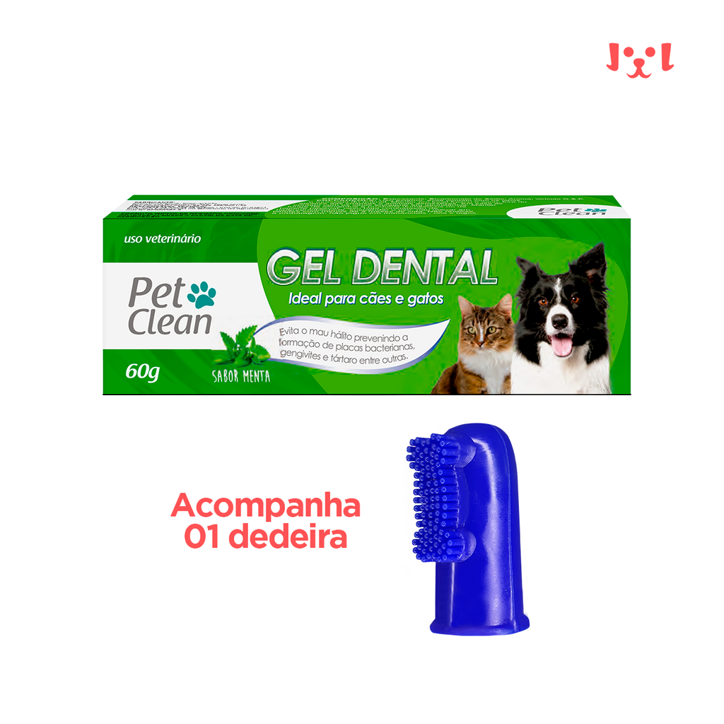 Pasta De Dente Gel Dental Cães Gato Pet Clean Mau Hálito