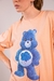 T-shirt Oversized Ursinho Zangado Azul - comprar online