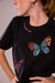 T-shirt Borboletas Color Preta - comprar online