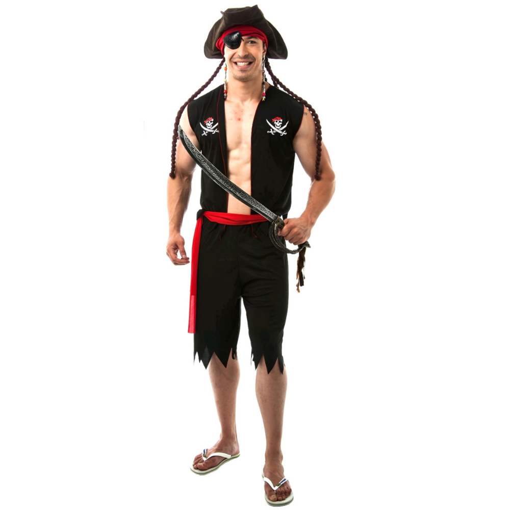 Fantasia Pirata Colete Adulto Masculino