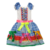 Vestido Junino Camponesa Manga Curta Infantil - comprar online