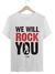 Queen We Will Rock You - Camiseta Adulto Para o Papai Branca
