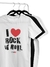 Camiseta I Love Rock Branca Infantil 02-08 Anos