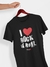Camiseta I Love Rock Preta Infantil 02-08 Anos