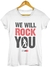 Queen We Will Rock You - T-Shirt Feminina Para a Mamãe Branca