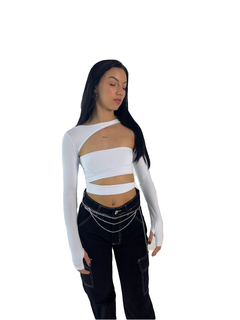 Cropped Nina branco - comprar online