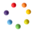 7 Bolas Grandes de Madeira - Colorido