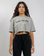 Cropped Oversized Cinza Sago College