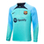 Camisa de goleiro azul do Barcelona 23/24 da Nike, com logo do clube e Spotify.