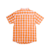 Camisa Manga Corta Cuadros Naranja