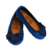 Zapatos de gamuza azul con moño-Libélula