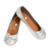 Zapatos plata brillosos con moño-Libélula