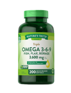 Omega 3-6-9 (3600mg) - 200 Caps (Nature's Truth)