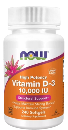 Vitamina D-3 10,000 IU - 240 Caps (Now)