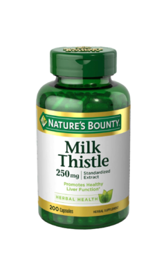 Milk Thistle (Silimarina) 250mg - 200 Caps (Nature's Bounty)