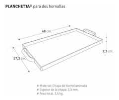 Planchetta De 2 Hornallas + Set De Tapas + Patas + Pinchos