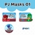 Adesivo Escolar PJ Masks 01 Personalizável - PJMASK1ESC