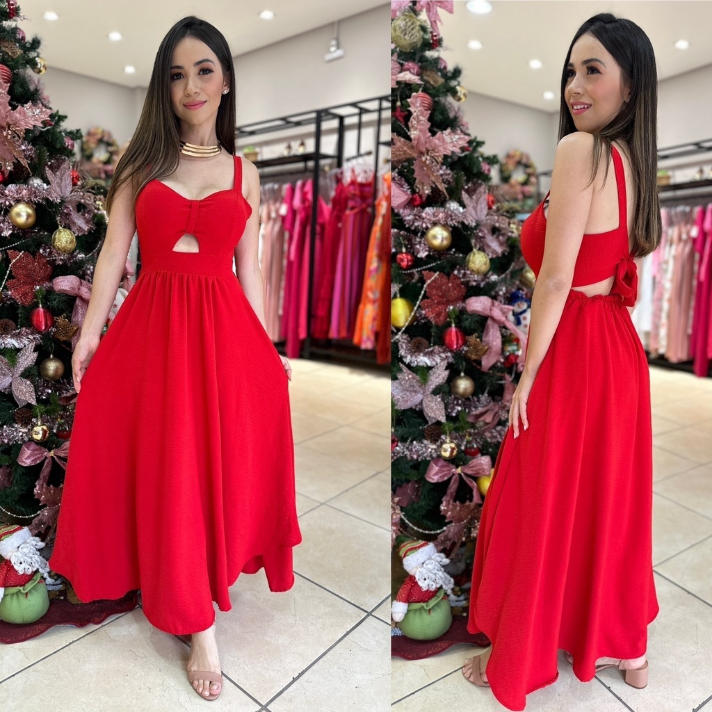 Vestido Princesa - Vermelho - Duna - Único 36 ao 42