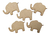 35 Figuras Elefante 10cm Formas Fibrofacil Animales Mdf