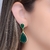 Brinco Semijoia Gota Cravejado Verde Esmeralda Dourado - comprar online