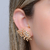 Brinco Semijoia Ear Cuff Zircônias Navetes Dourado - comprar online