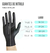 Guantes De Nitrilo Descartables Azul Negro Reforzados 100und - tienda online