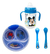 Kit Minnie Mickey Plato Termico Cubierto Vaso Antiderrame Na