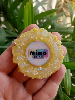 Molde de Mini Geodo (6cm) com Textura de Pedras com Efeito Cristal - Mimo Moldes