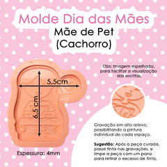 Molde Mãe de Pet - Cachorro - 6cm - Dia das Mães na internet