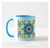 Caneca Divertida e Personalizada Feminina com Mandala Azul